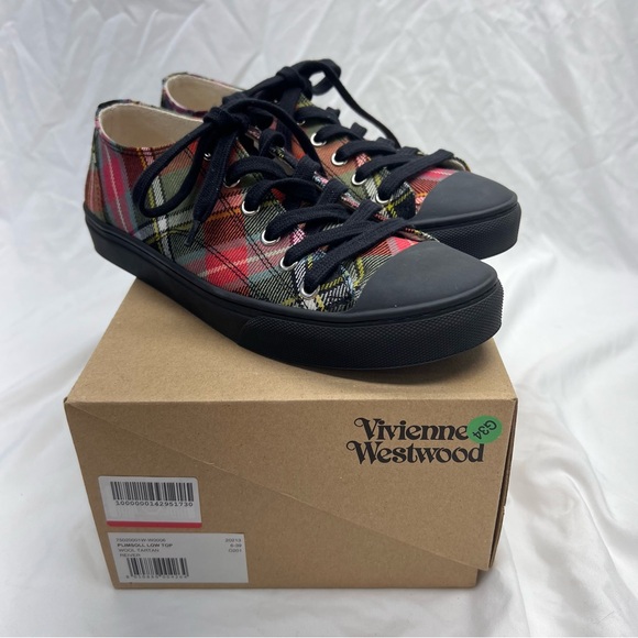 Vivienne Westwood Plimsoll Low Top Sneakers Bruce of Kinnaird Tartan EU 39
